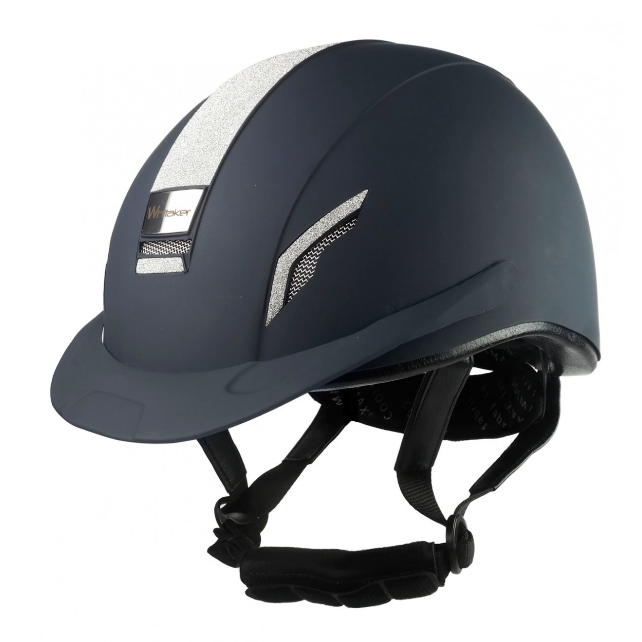 John Whitaker VX2 Kohlenstoff Helmet-Riding Hat-Competition Approved-Navy-Black 